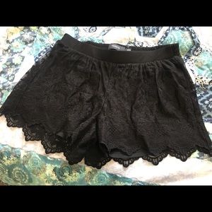 Torrid Plus Size Black Lace Shorts